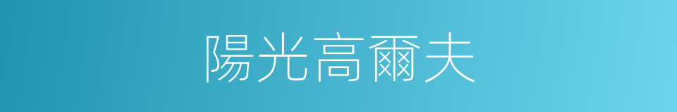 陽光高爾夫的同義詞