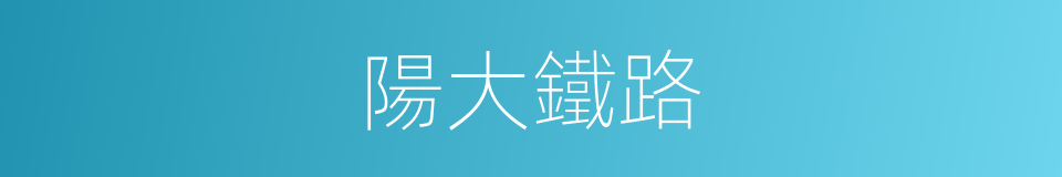 陽大鐵路的同義詞