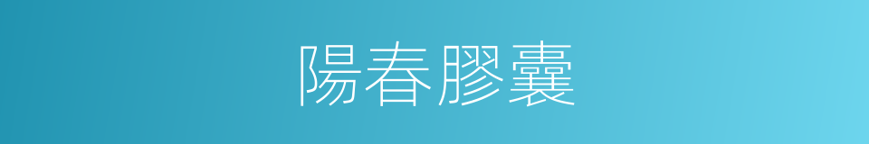 陽春膠囊的同義詞