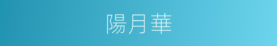 陽月華的同義詞