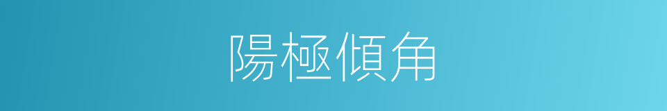 陽極傾角的同義詞
