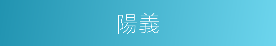 陽義的同義詞