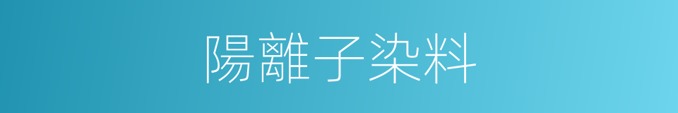 陽離子染料的同義詞