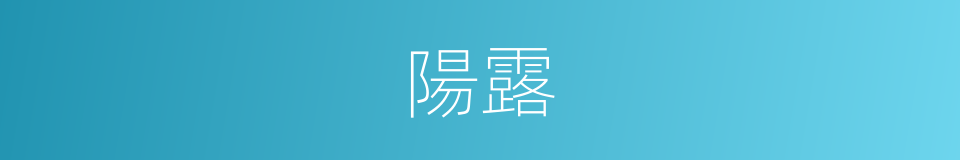 陽露的同義詞