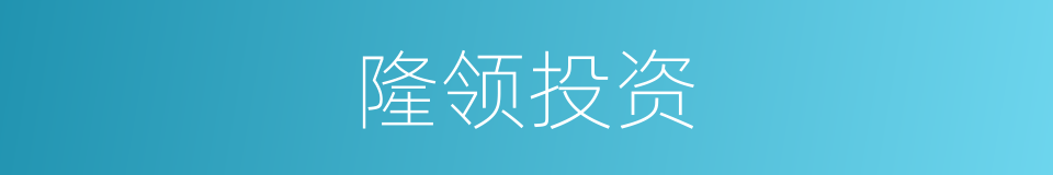隆领投资的同义词
