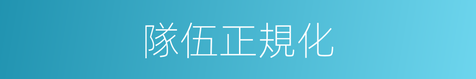 隊伍正規化的同義詞