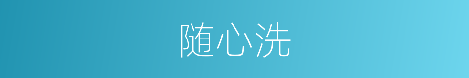随心洗的同义词