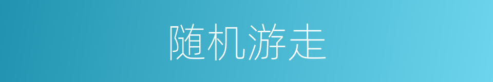 随机游走的同义词