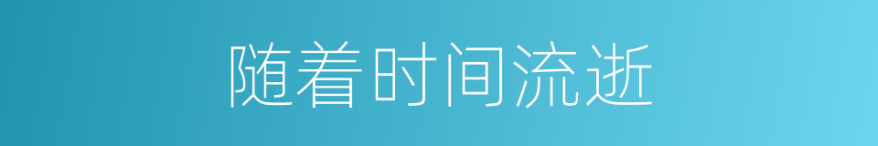 随着时间流逝的同义词