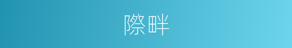 際畔的意思