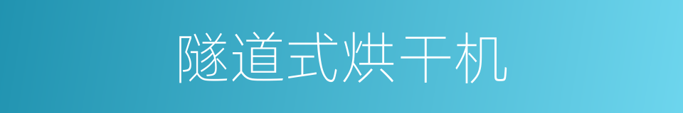 隧道式烘干机的同义词