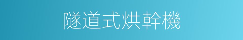 隧道式烘幹機的同義詞