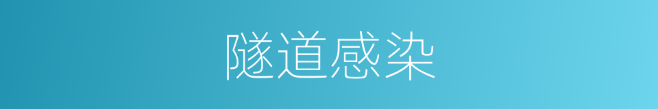 隧道感染的同义词