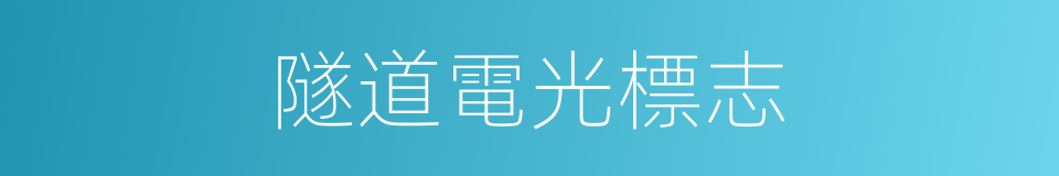 隧道電光標志的同義詞