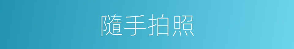 隨手拍照的意思