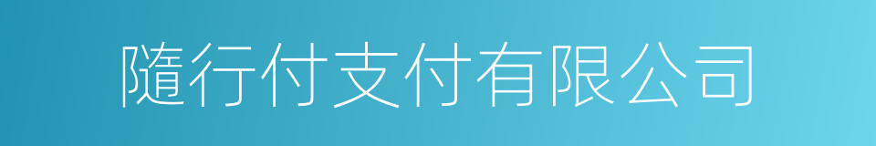 隨行付支付有限公司的同義詞