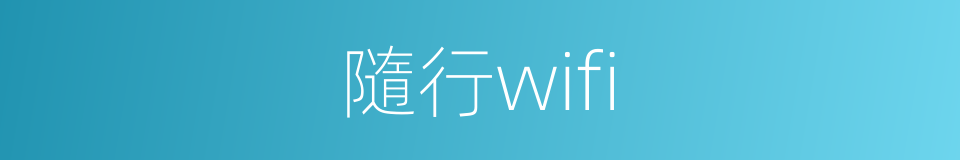 隨行wifi的同義詞