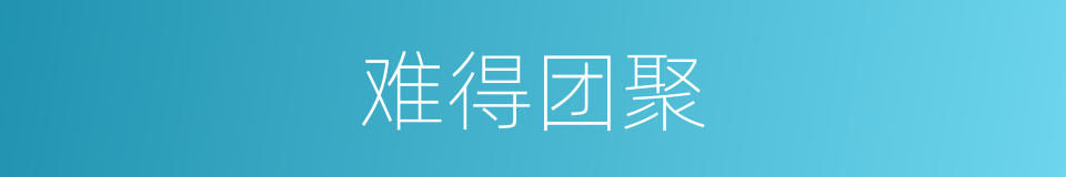 难得团聚的同义词