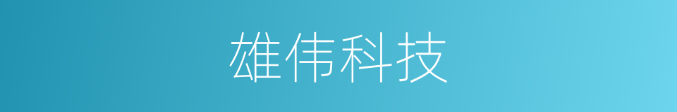 雄伟科技的同义词