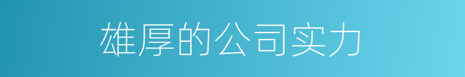 雄厚的公司实力的同义词