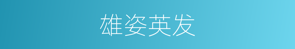 雄姿英发的意思
