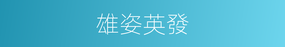 雄姿英發的意思