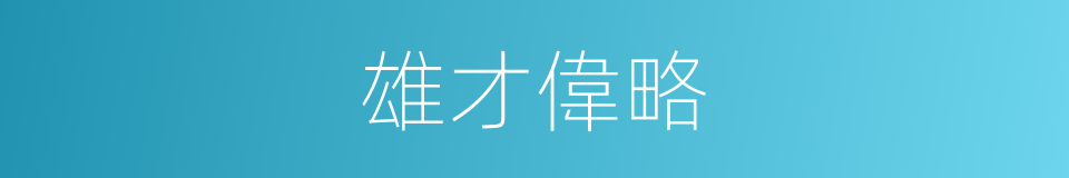 雄才偉略的意思