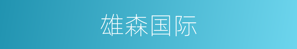 雄森国际的同义词