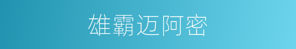 雄霸迈阿密的同义词