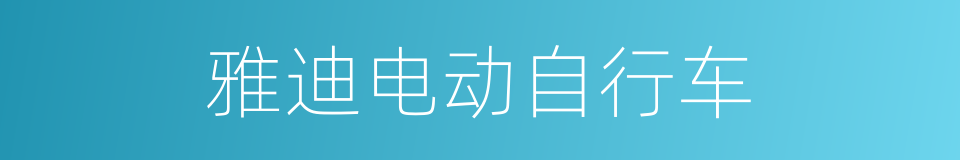 雅迪电动自行车的同义词