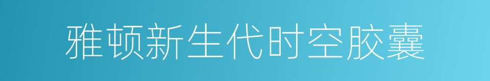 雅顿新生代时空胶囊的同义词