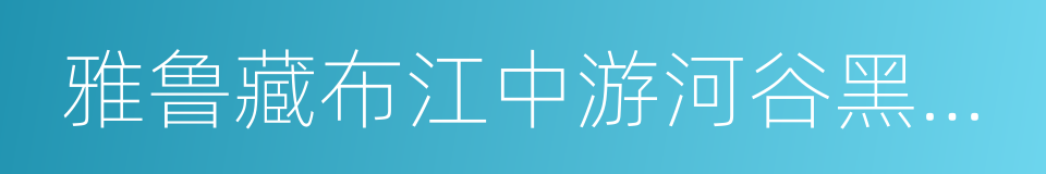 雅鲁藏布江中游河谷黑颈鹤国家级自然保护区的同义词