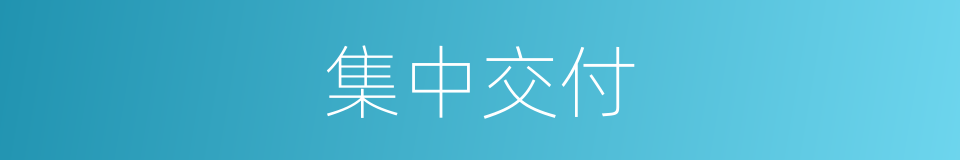 集中交付的同义词