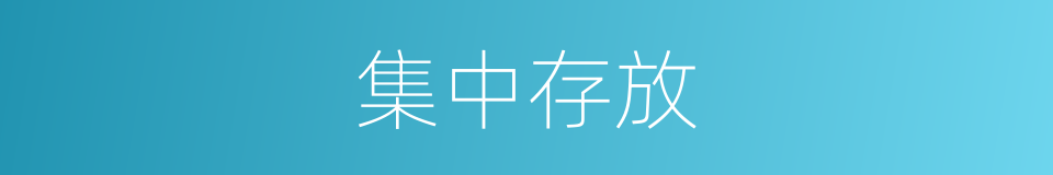 集中存放的同义词