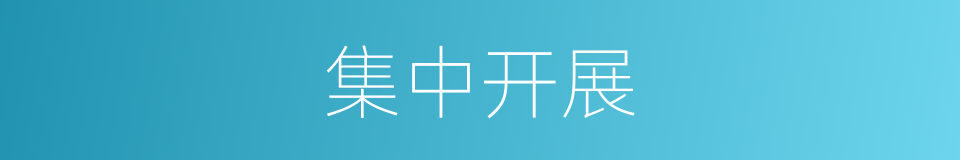 集中开展的同义词