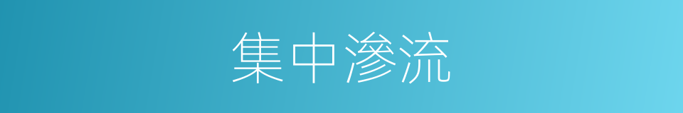 集中滲流的同義詞