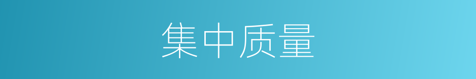 集中质量的同义词