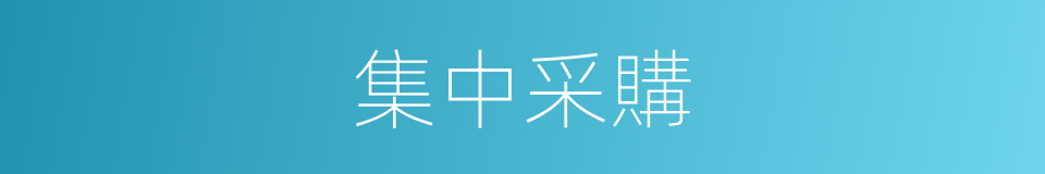 集中采購的同義詞