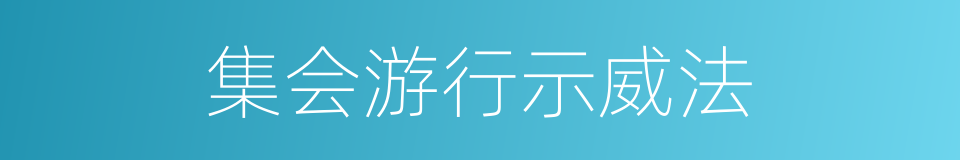 集会游行示威法的同义词