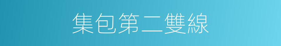 集包第二雙線的同義詞