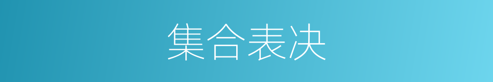 集合表决的同义词