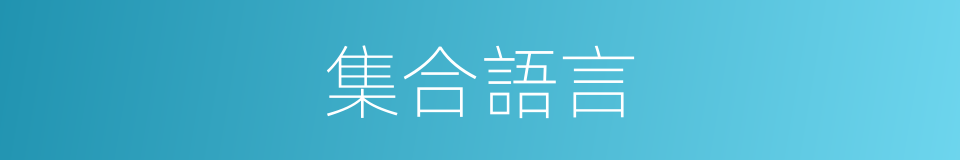 集合語言的同義詞