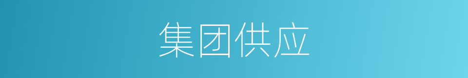 集团供应的同义词