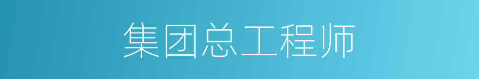 集团总工程师的同义词