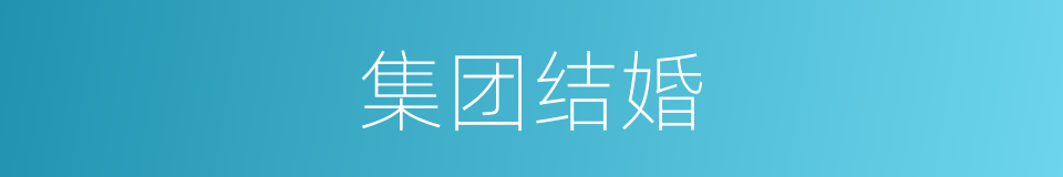 集团结婚的同义词