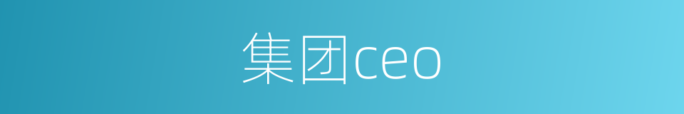 集团ceo的同义词