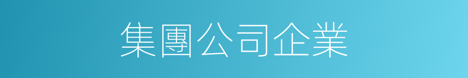 集團公司企業的同義詞