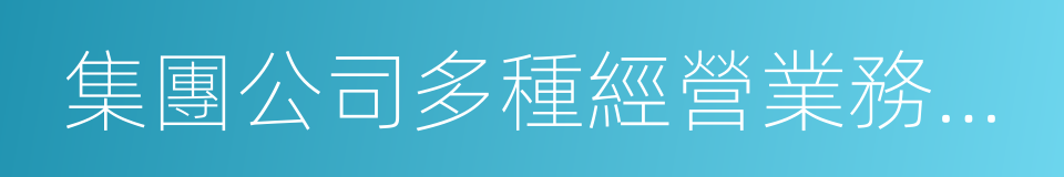 集團公司多種經營業務深化改革指導意見的同義詞