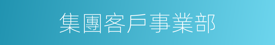 集團客戶事業部的同義詞