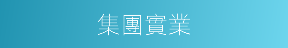 集團實業的同義詞